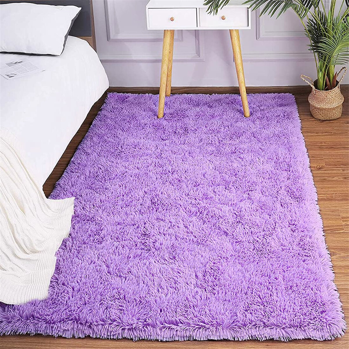 Fluffy Rugs Anti-Slip Soft Carpet Mat Living Room Floor Bedroom Livingroom Decor 