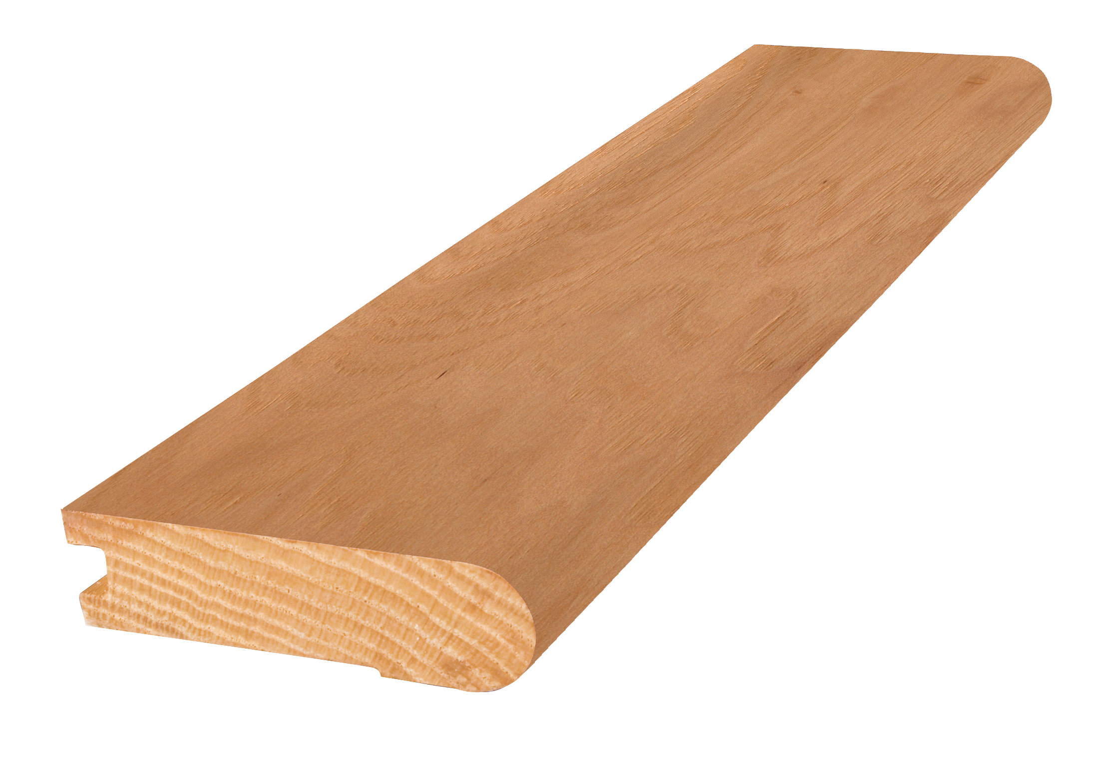 Mohawk Solid Wood 0 8 Thick X 3 Wide X 84 Length Stair Nose In Country Natural Hickory Wayfair
