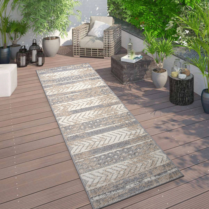 Union Rustic Alphee Gray/Ivory/Beige Indoor/Outdoor Rug & Reviews | Wayfair