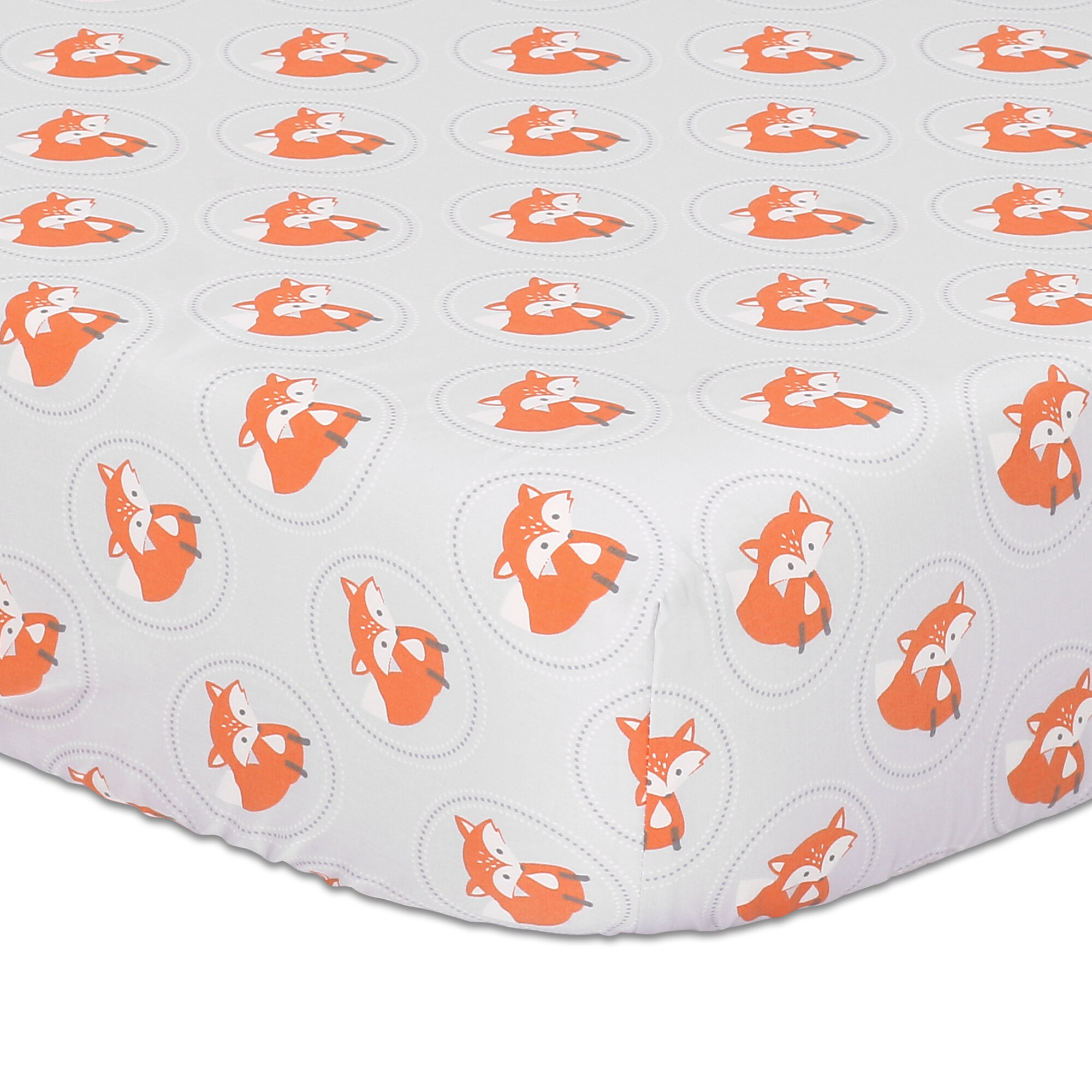 orange crib sheet