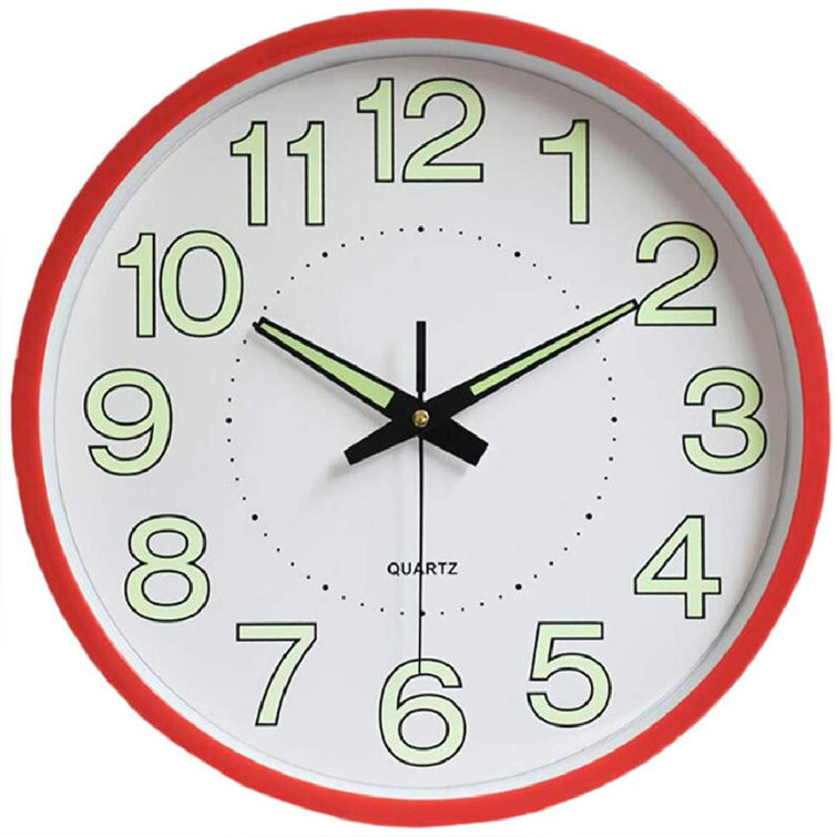 Luminous Wall Clock Battery Operated Non Ticking Silent Easy To Read Wall Clocks For Living Room Decor 12 Inch Modern Clocks For Kitchen Bedroom ...