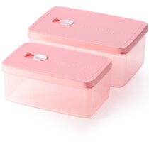 Pink Apple Plastic Food Containers and Lids C500 1008 4 boxes