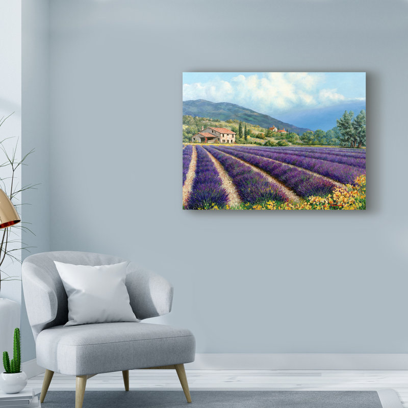 Fleur De Lis Living Fields Of Lavender Acrylic Painting Print On Wrapped Canvas Wayfair