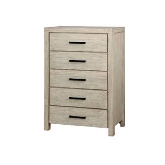 Loon Peak Mabrey Solid Wood 5 Drawers Chest Wayfair