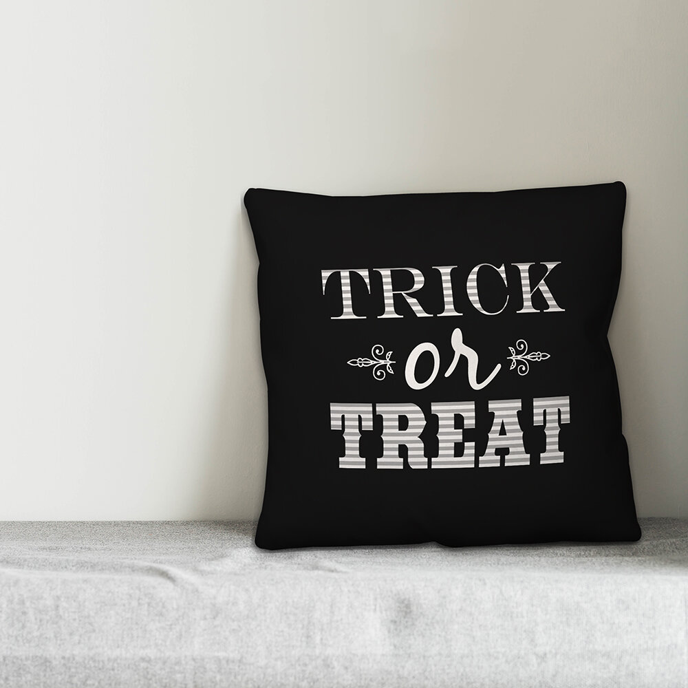 The Holiday Aisle Highland Creek Trick Or Treat Throw Pillow Cover