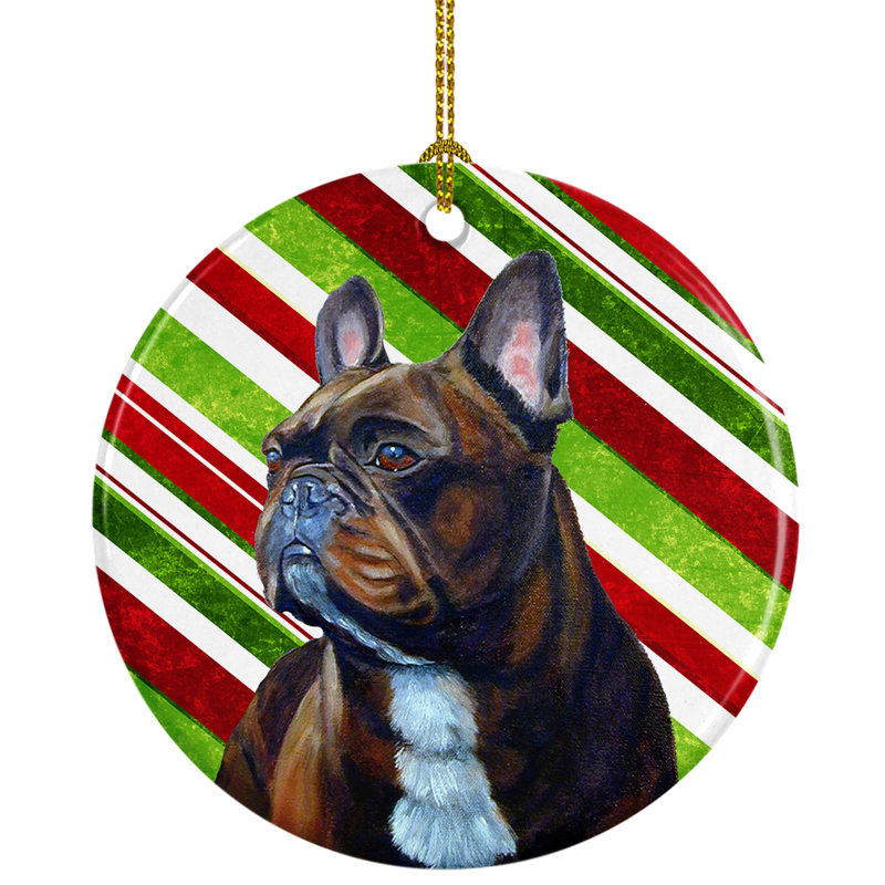 The Holiday Aisle French Bulldog Holiday Christmas Ceramic Hanging Figurine Ornament Wayfair