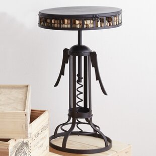 Corkscrew Catcher End Table By Wine Enthusiast