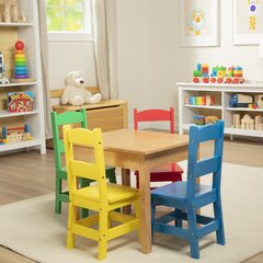 melissa and doug table and chairs white