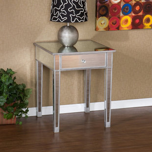 Luedtke Mirrored End Table by Rosdorf Park Amazing