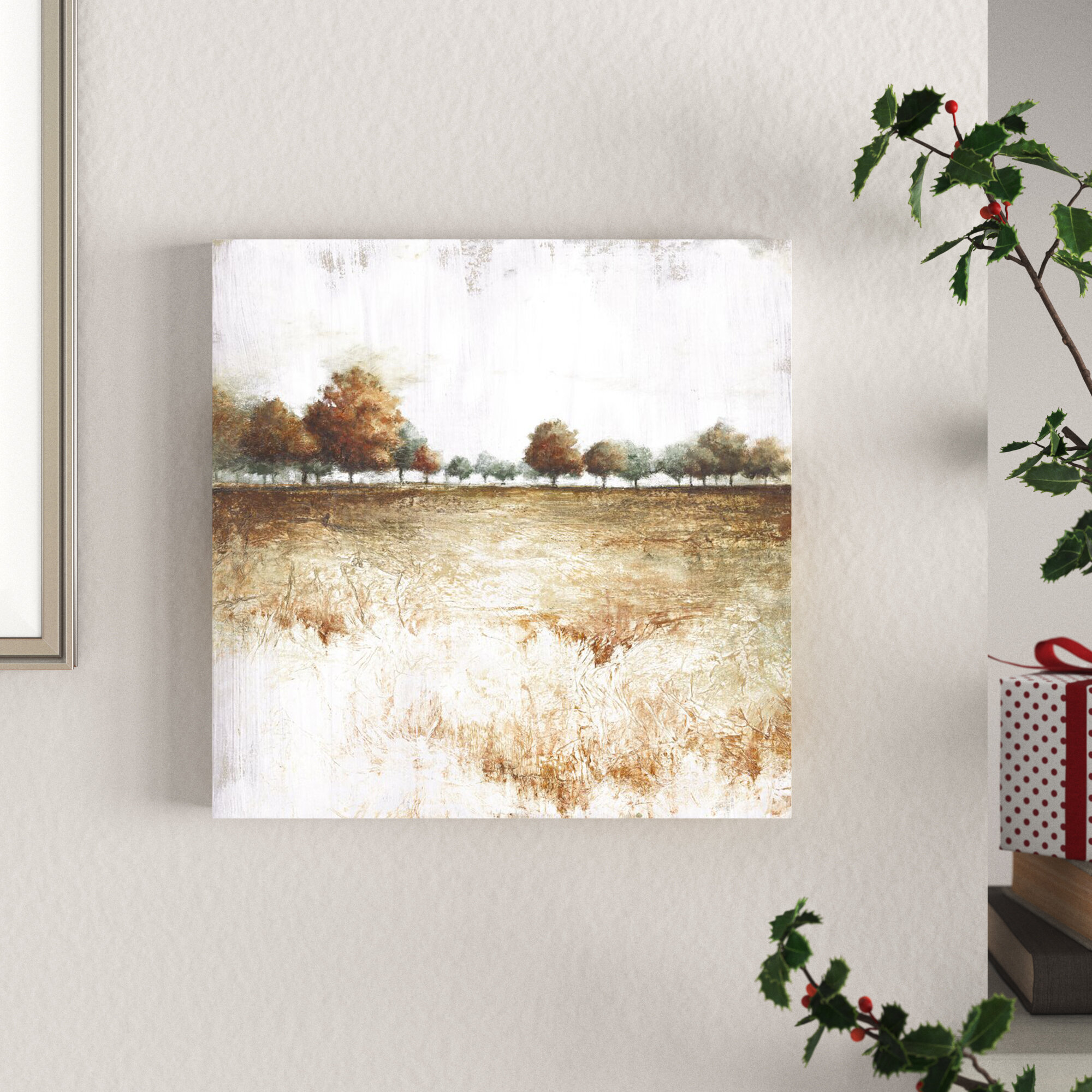 Andover Mills™ Meadow With Trees White And Rust - Wrapped Canvas ...