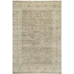 McDonough Hand-Hooked Taupe Area Rug