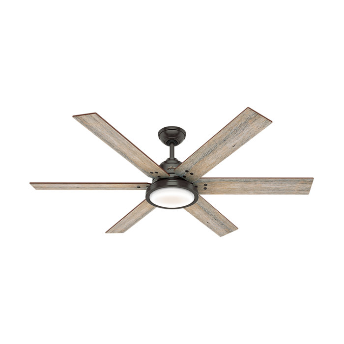 60 Warrant 6 Blade Ceiling Fan With Light Kit Included