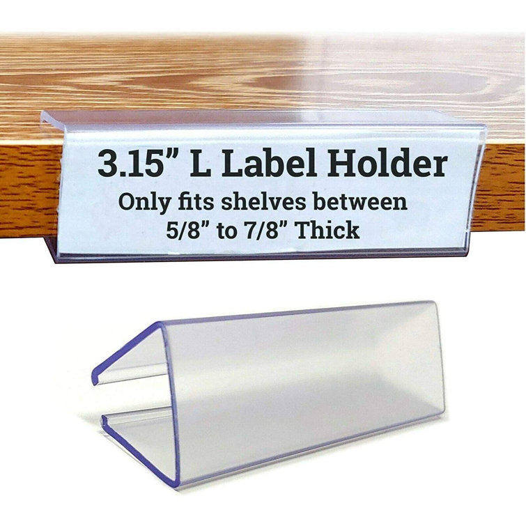 Wood Shelf Label Holder Clip-on Ticket Holder for Shelves