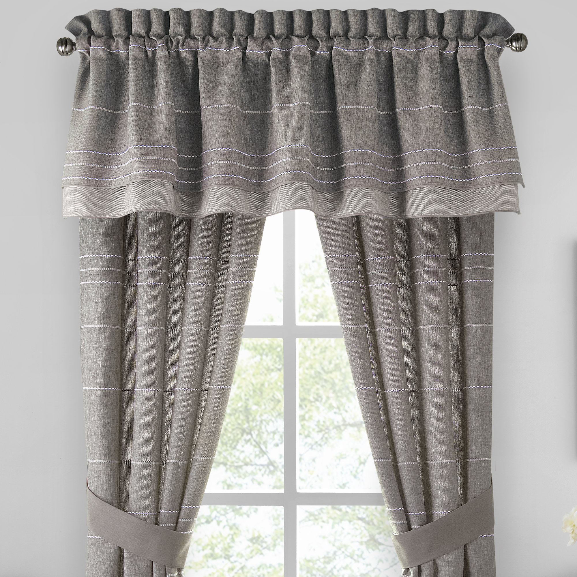 Croscill Siena Pole Top Drapery Striped Curtain Panels Wayfair