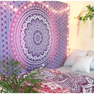 AVA Collections PURPLE Wall Hanging Tapestry Mandala Boho Hippie Wall Art Poster 40x30 inches Burning Sun