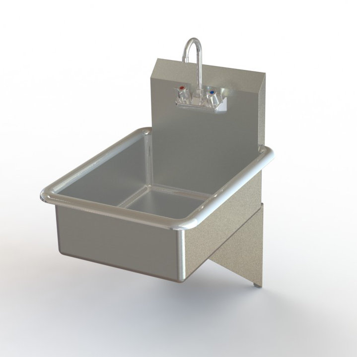 L NSF 19" x 25" Wall Mounted Handwash Station with Faucet