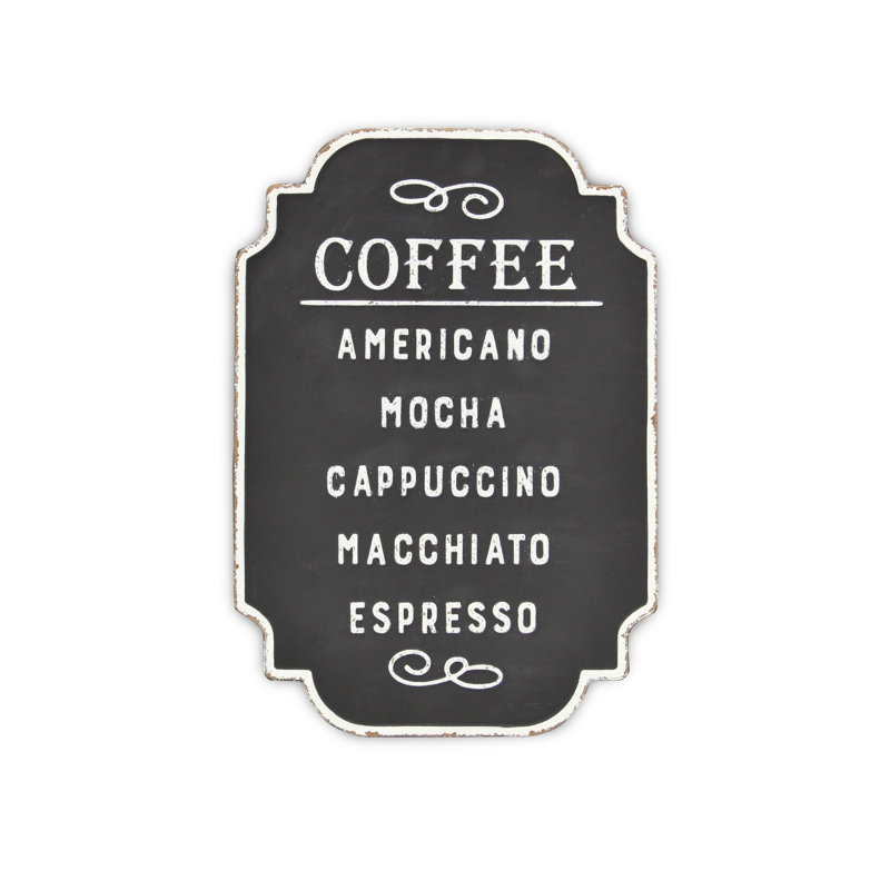 Gracie Oaks Coffee Themed Sign Wall Decor Wayfair