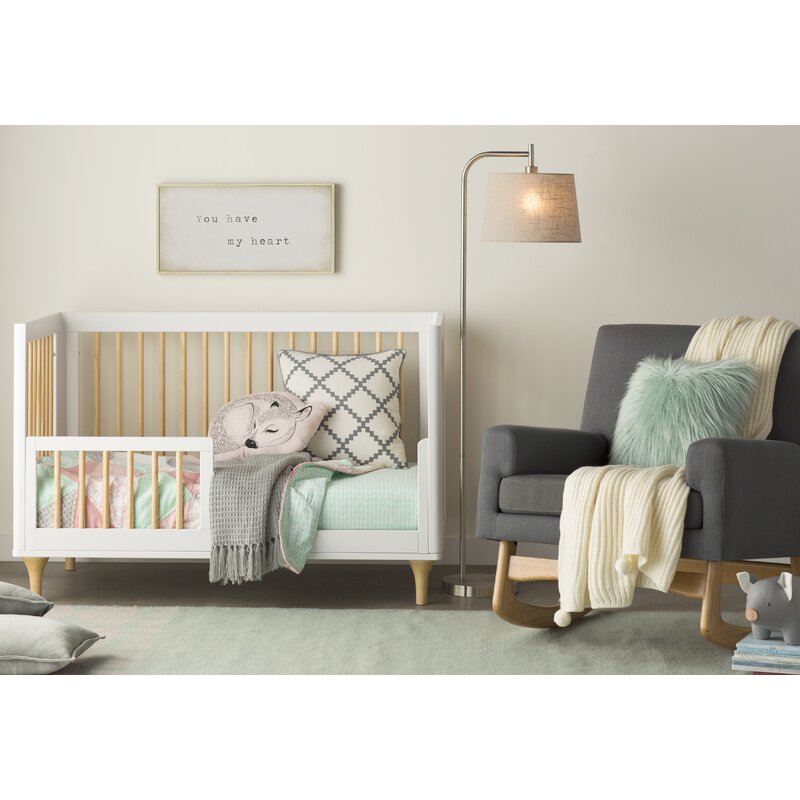 babyletto lolly white & natural 3 in 1 convertible crib