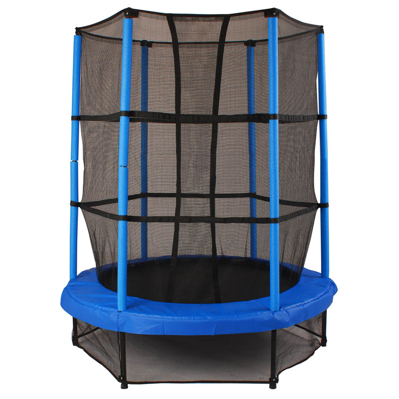 Jump Indoor/Outdoor Youth Trampoline 4.6' Round with Safety Enclosure