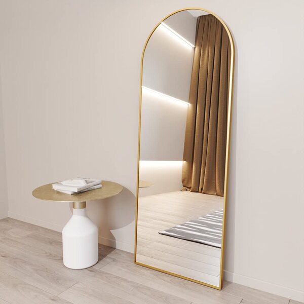 Gold Hanging Mirror Makeup Mirror Large Rectangular Full Length Floor Mirror Room Standing