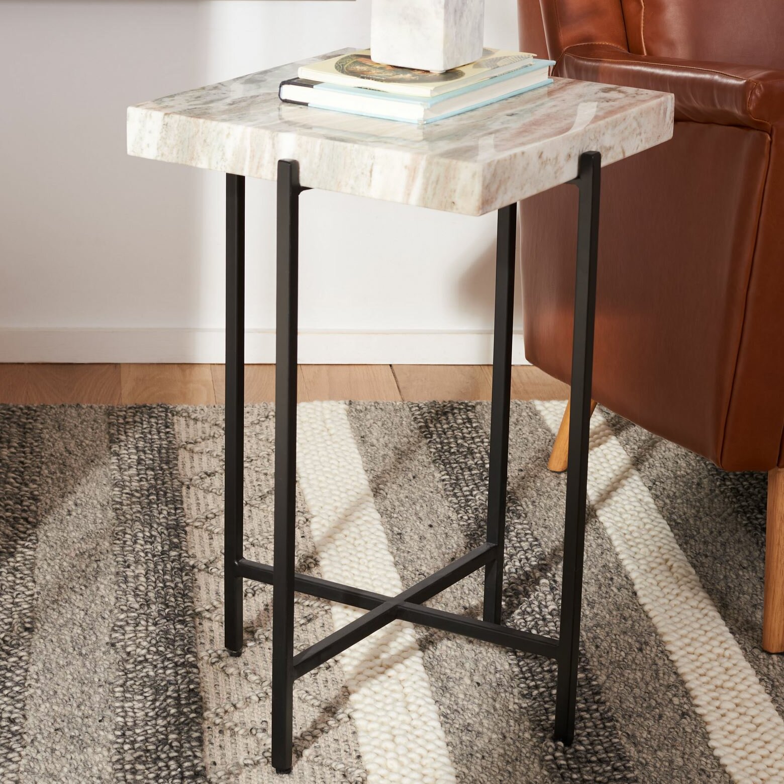 Orren Ellis Timor Genuine Marble End Table Reviews Wayfair