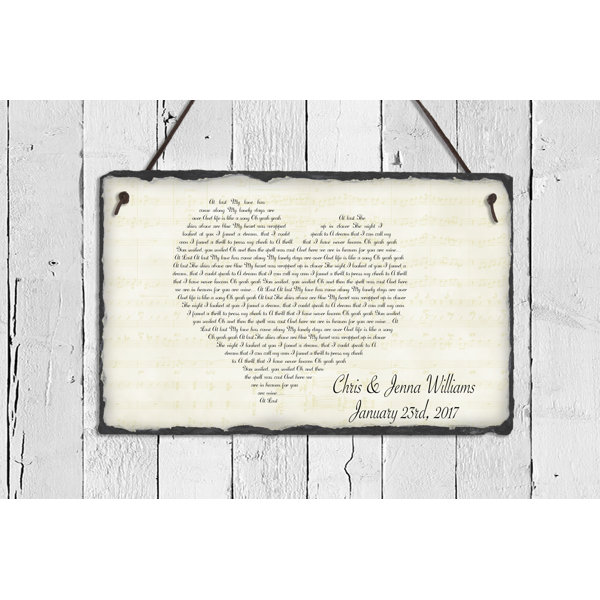 Sassysquirrelink Song Lyrics Heart Plaque Wall Decor Reviews song lyrics heart plaque wall decor