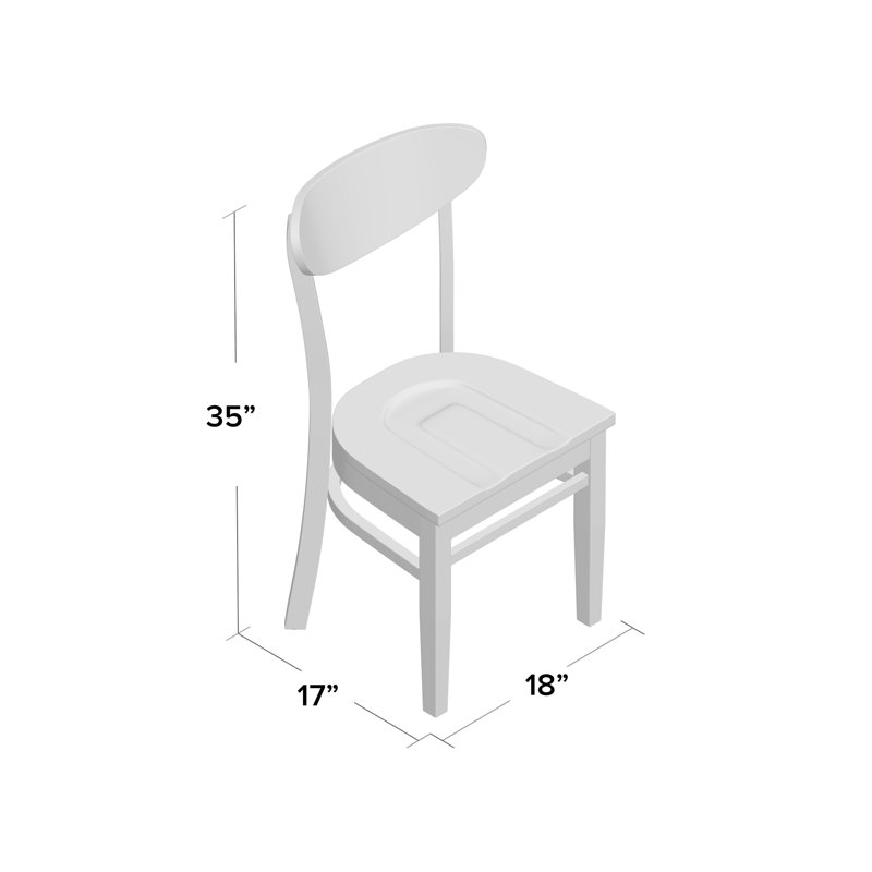 Regal Beechwood Moon Shape Back Seat Solid Wood Dining Chair Wayfair