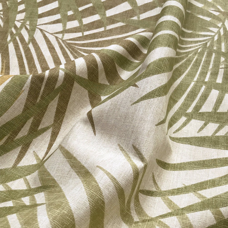 Plankroad Home Decor Island Inspired Palm Tree Leaf Print Upholstery Fabric Wayfair Palm Tree Leaf Print Upholstery Fabric