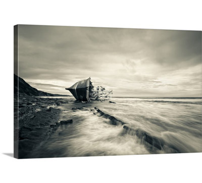 Defeated by the Sea by Inigo Barandiaran Photographic Print on Canvas Canvas On Demand