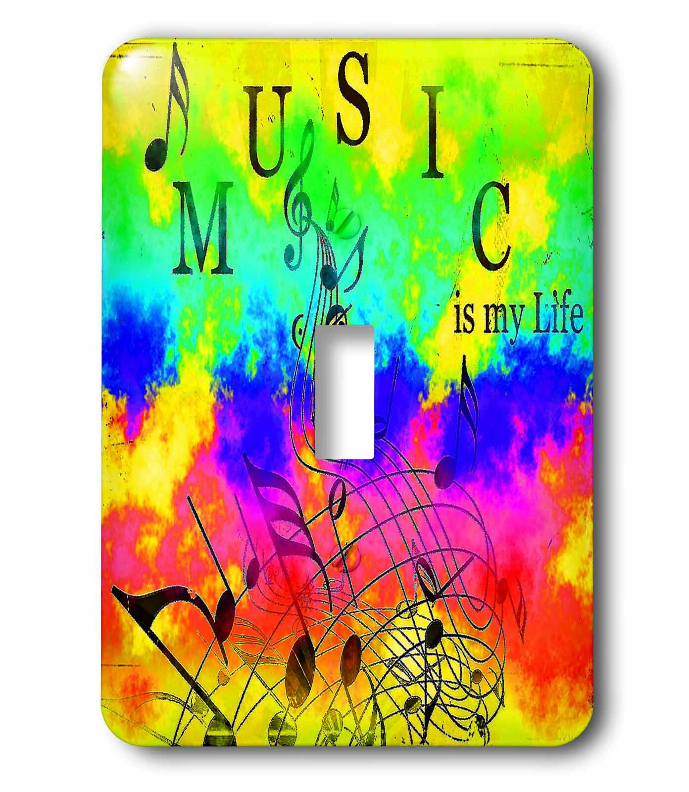 3drose Music Lovers Notes And Abstract Background 1 Gang Toggle Light Switch Wall Plate Wayfair