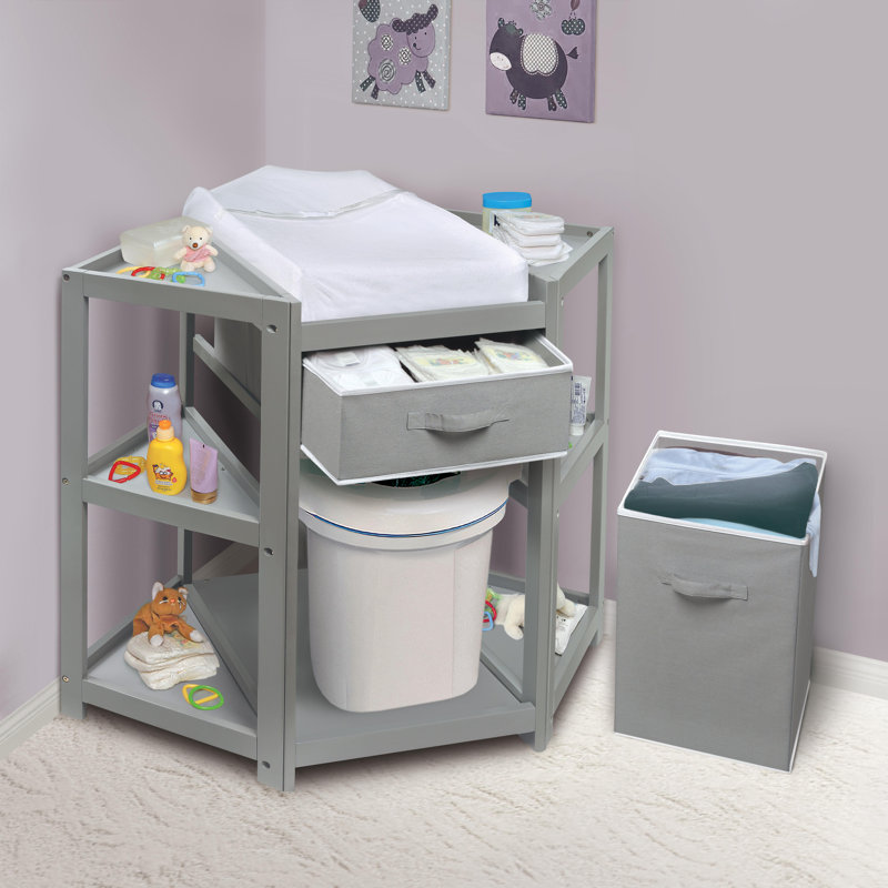 Badger Basket Diaper Corner Baby Changing Table Reviews Wayfair Diaper Corner Baby Changing Table