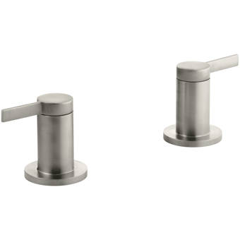Valve Not Included Handles Only KOHLER K-T13141-4B-CP Pinstripe Bath- or Deck-Mount High-Flow Bath Valve Trim with Lever Handles Polished Chrome