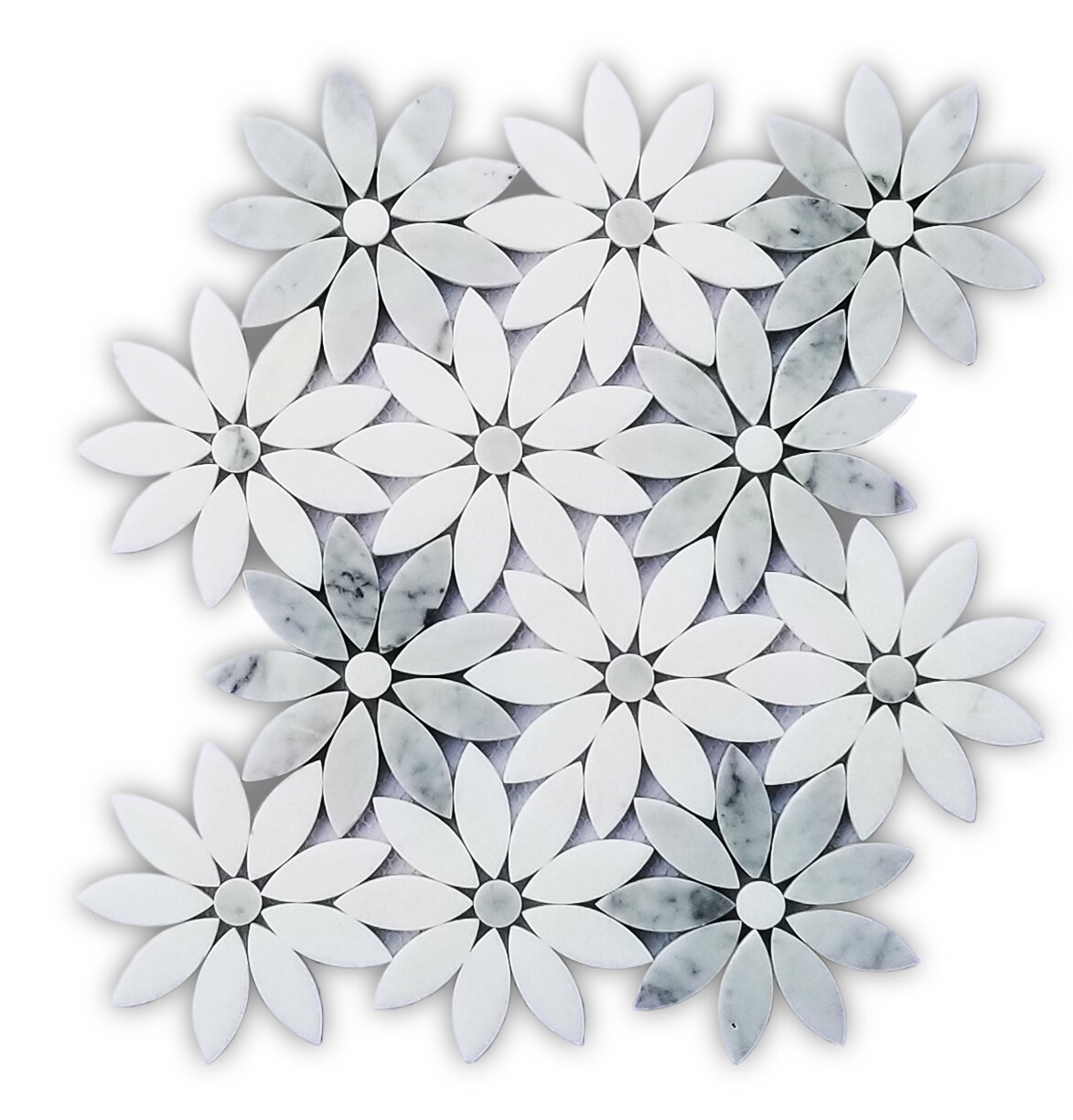 Flower Mosaic Tiles - Mosaic backsplash tiles