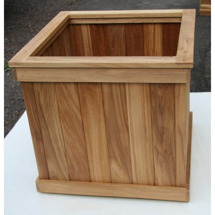 Diamond Teak Teak Planter Box & Reviews | Wayfair