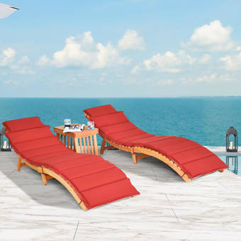 Arlmont Co Von Sun Lounger Set With Cushions Wayfair