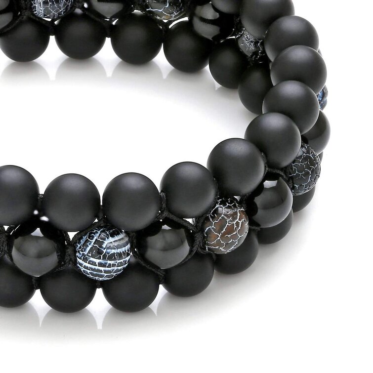 black & white Men's diffuser bracelet