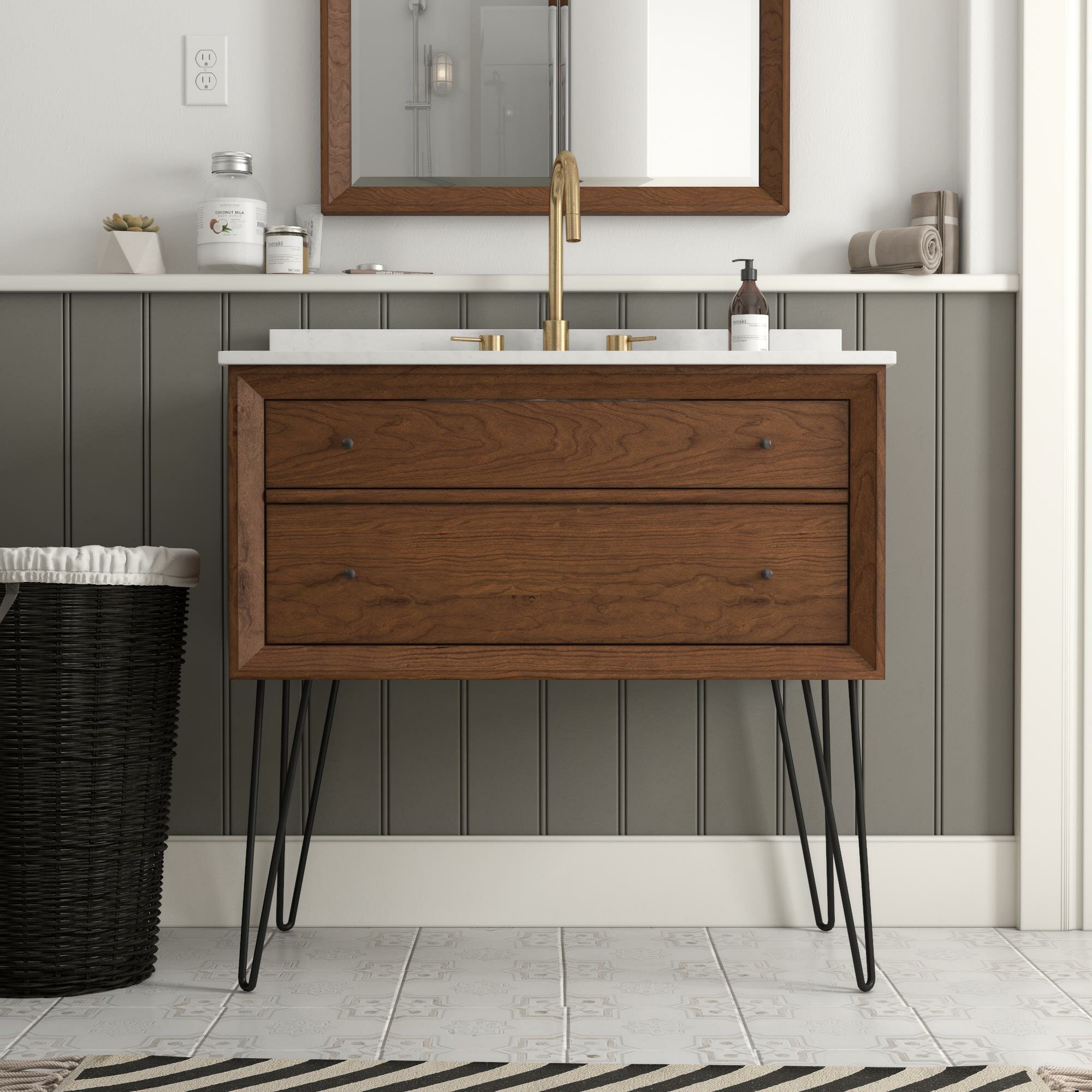 Dorel Living Tribecca 36 Wall Mounted Single Bathroom Vanity Set Reviews Wayfair