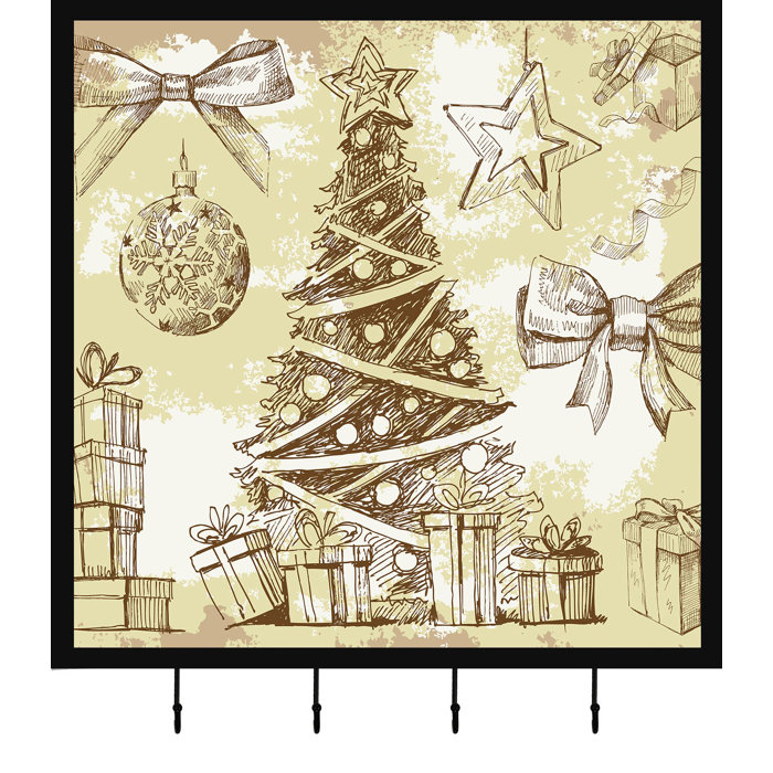 Christmas Tree Wall Mounted Coat Rack Christmas Tree Wall Mounted Coat Rack