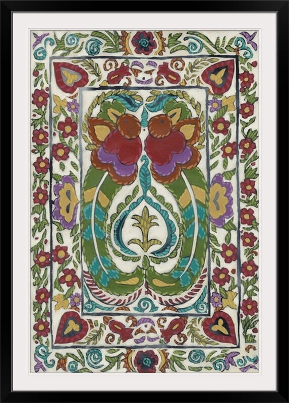 Embroidery Wall Decorations - 'Batik Embroidery III' Chariklia Zarris Painting