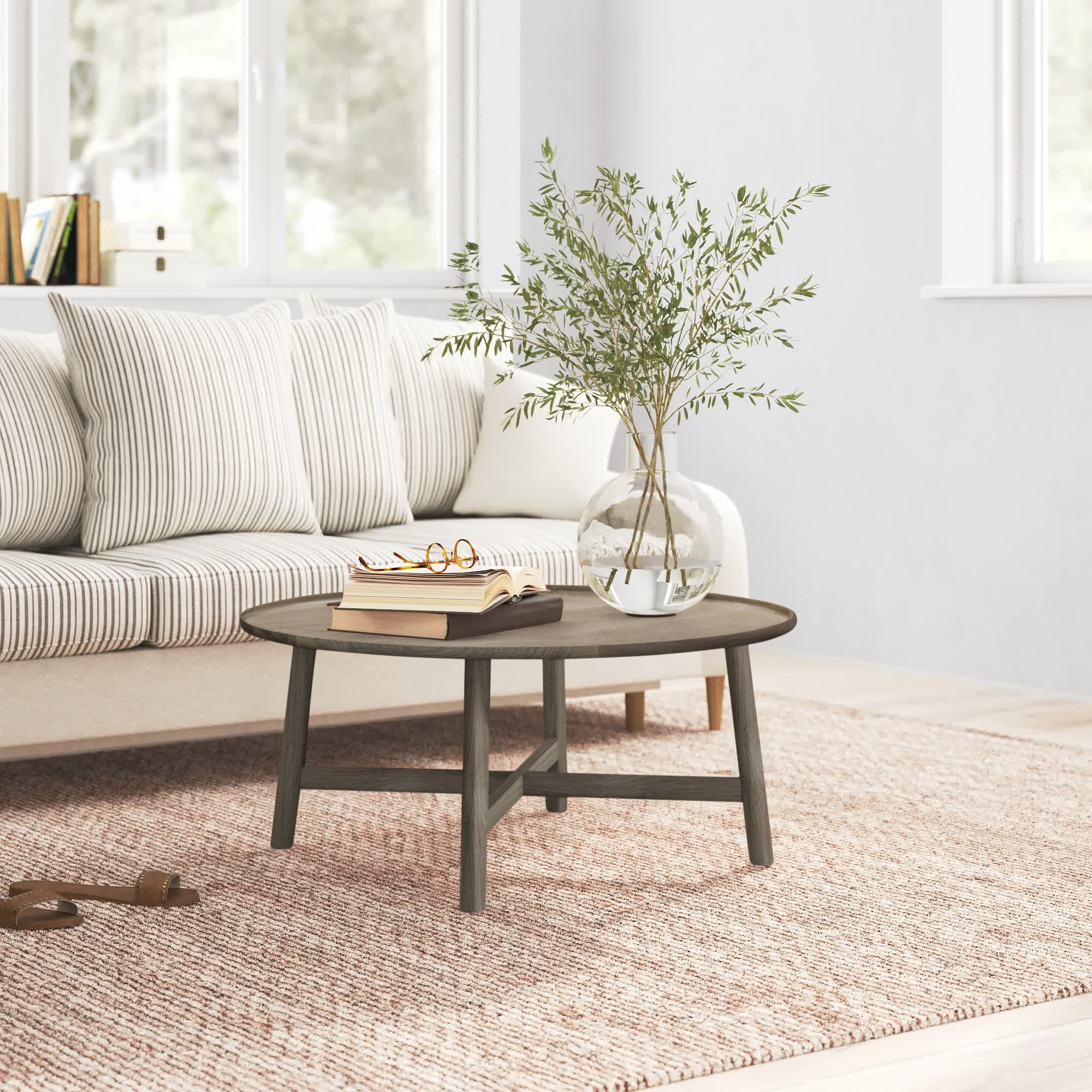 natural wood grain coffee table