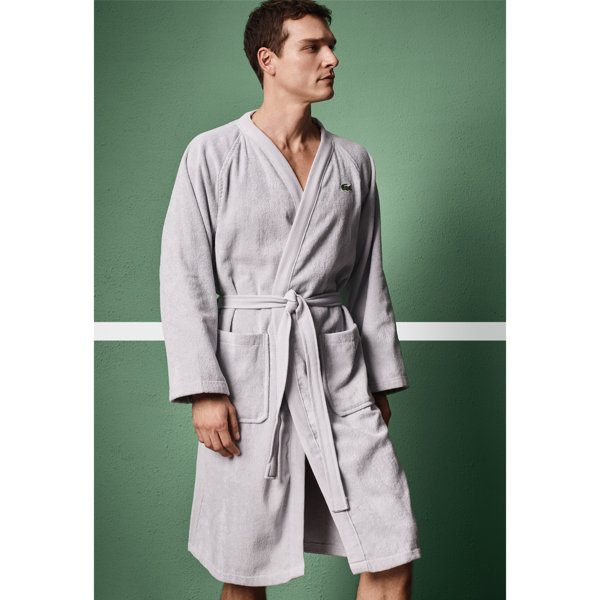 Lacoste Classic Pique 100% Cotton Terry Cloth Bathrobe & Reviews | Wayfair