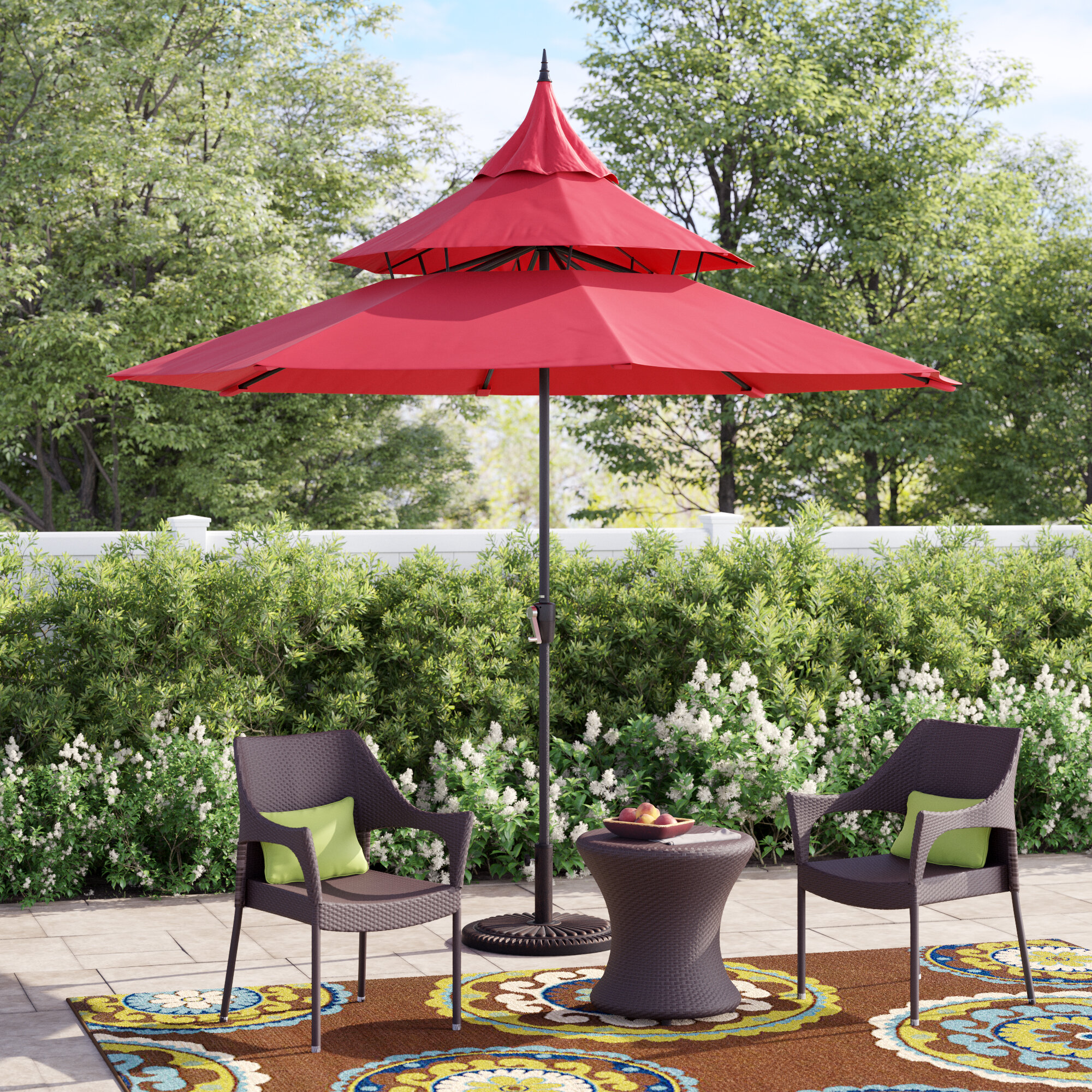 Andover Mills Iyanna 8 10 Market Umbrella Reviews Wayfair