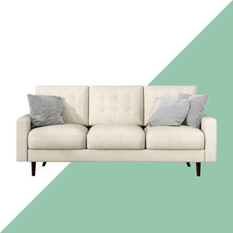 Hashtag Home Sanborn 50 4 Wide Square Arm Loveseat Reviews Wayfair