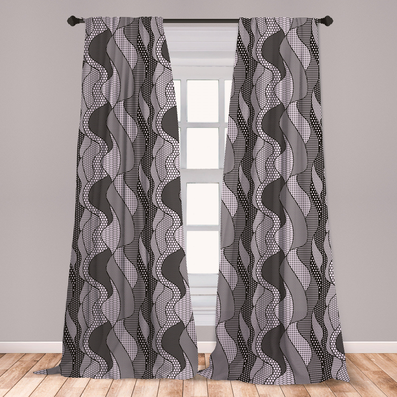 East Urban Home Ambesonne Gothic 2 Panel Curtain Set Abstract