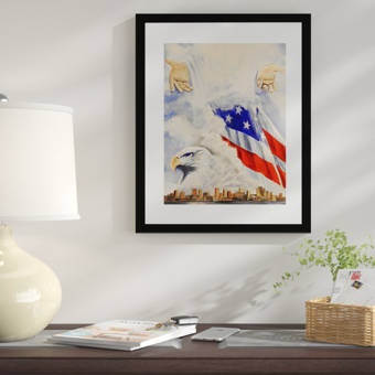 Winston Porter Spiritual Eagle American Flag City Of Hope Framed