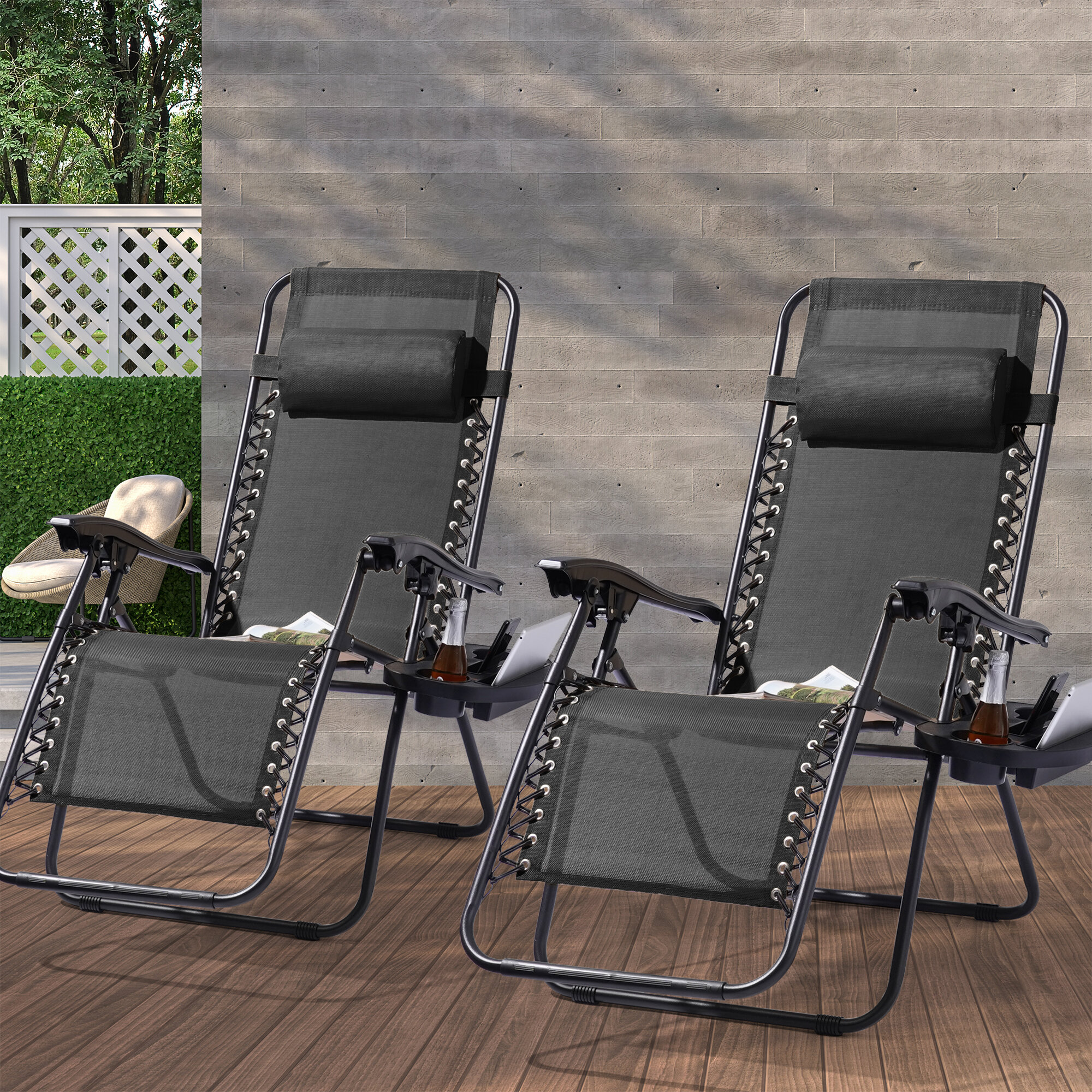 mesh reclining lounge chair