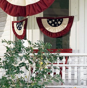 Plow Hearth Half Round Cotton Duck Patriotic Vintage Bunting Pleated Flag Reviews Wayfair