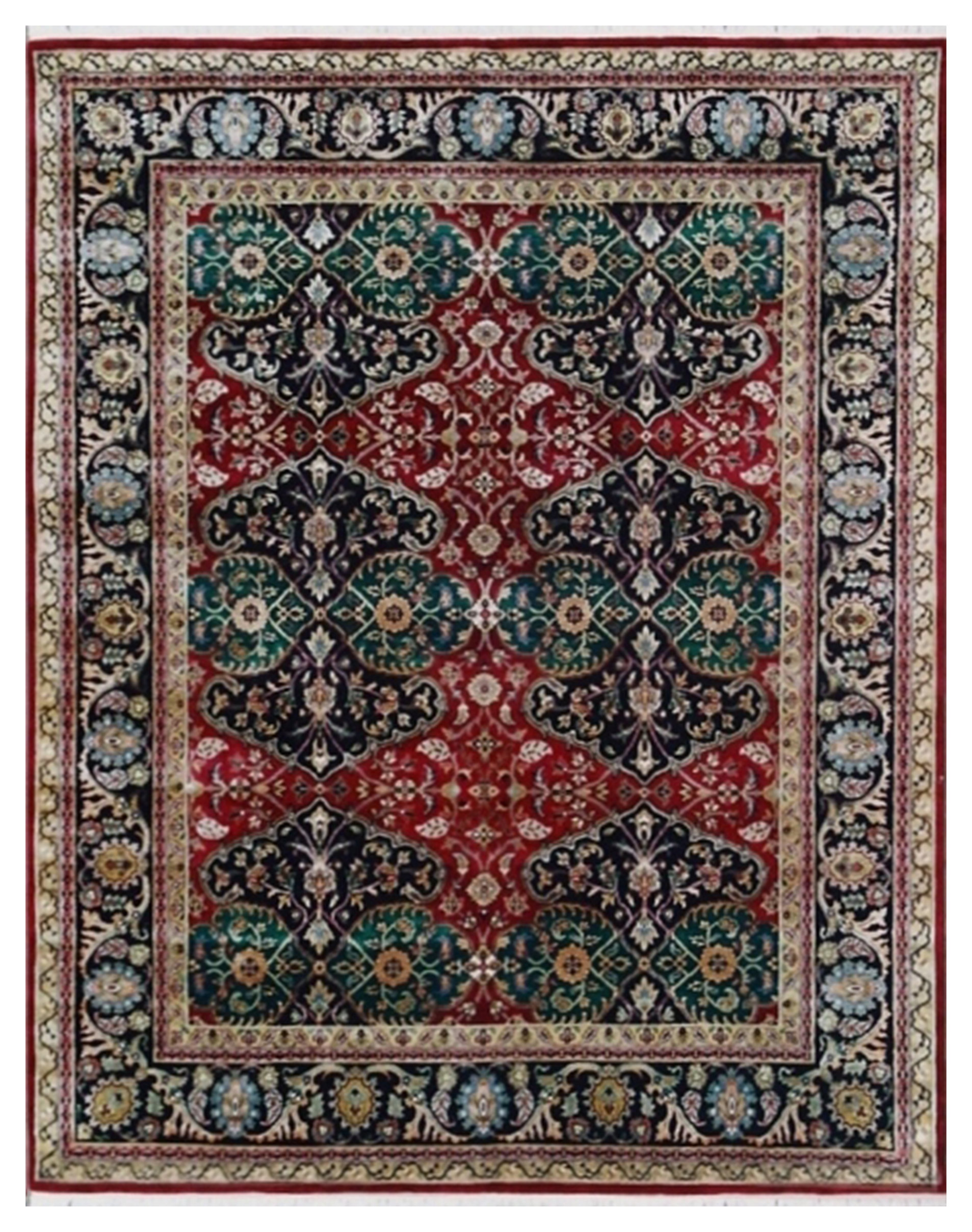 Astoria Grand One Of A Kind Wardell Hand Knotted Red Blue 8 X 10 Astoria Grand One Of A Kind Wardell