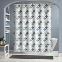 Details about   Abstract Geometric Pattern Shower Curtain Fabric Decor Set with Hooks 4 Sizes 