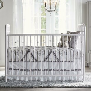 white and natural crib